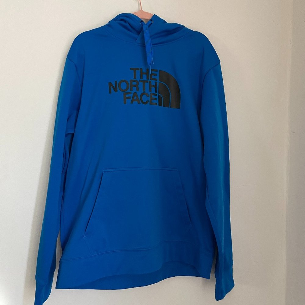 blue north face hoodie